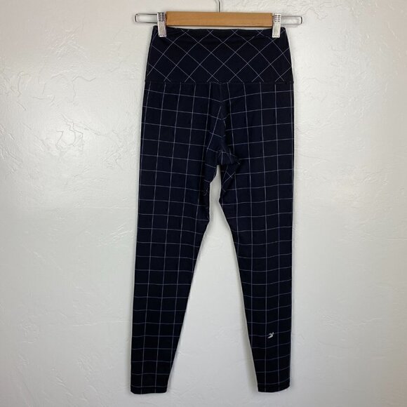Glyder High Power High Waisted Black Windowpane Check Leggings XS - Picture 8 of 8